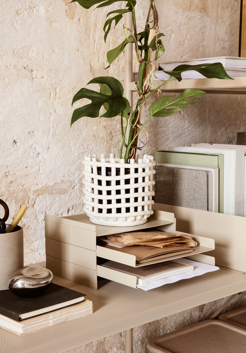 北歐進口家飾 ferm LIVING Ceramic Basket 置物籃 (小)