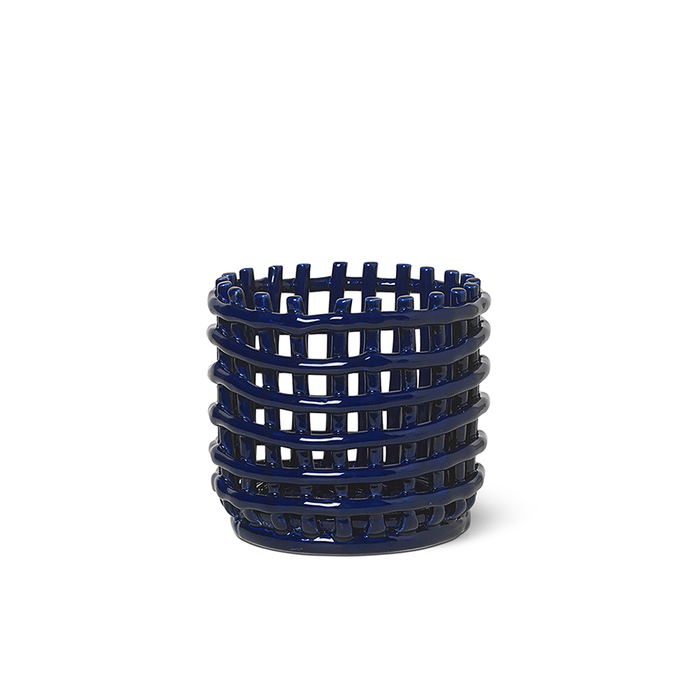 北歐進口家飾 ferm LIVING Ceramic Basket 置物籃 (小)