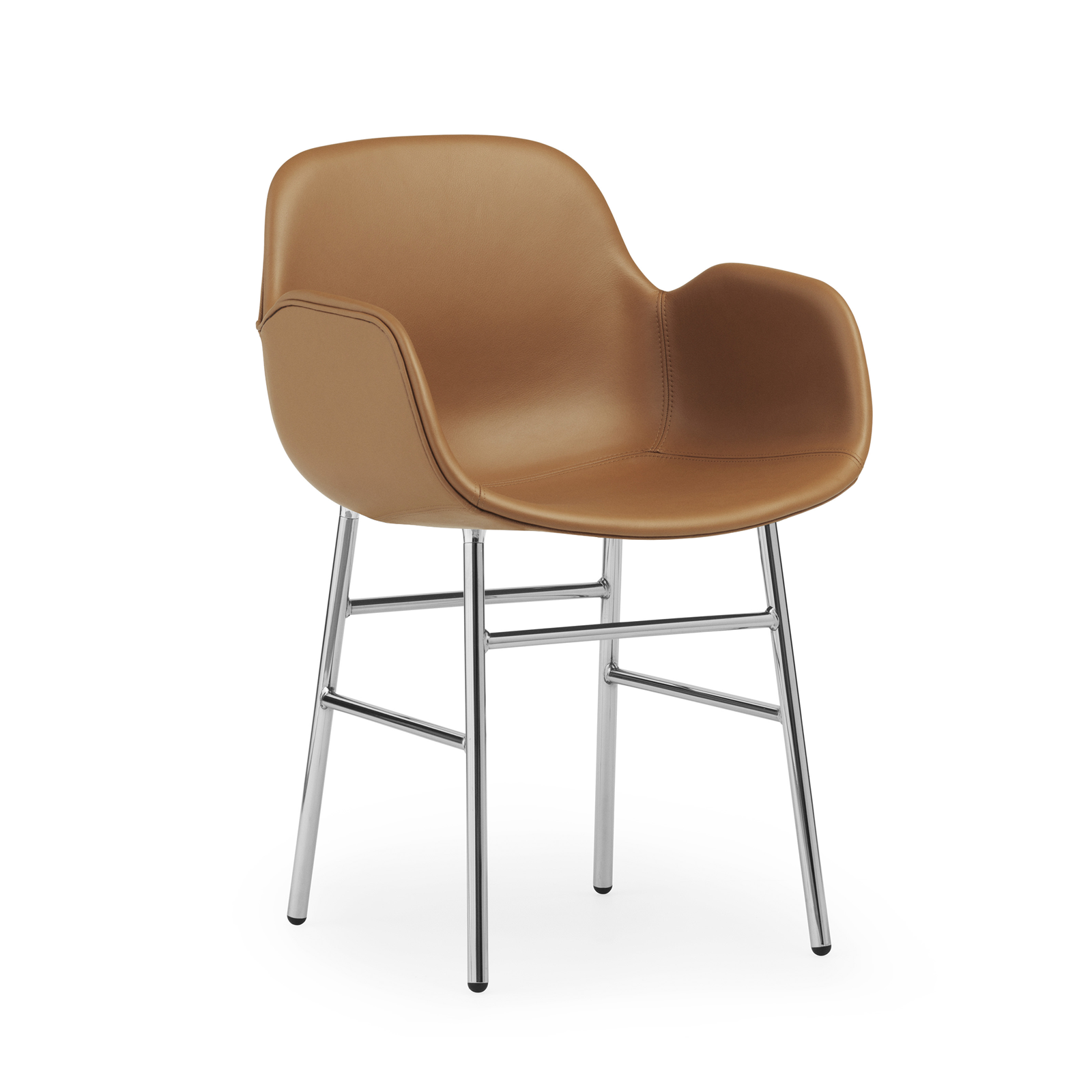 北歐餐椅推薦｜Normann Copenhagen 俐落扶手椅 (皮革款 / 金屬椅腳) Form Armchair Upholstery Ultra Leather 