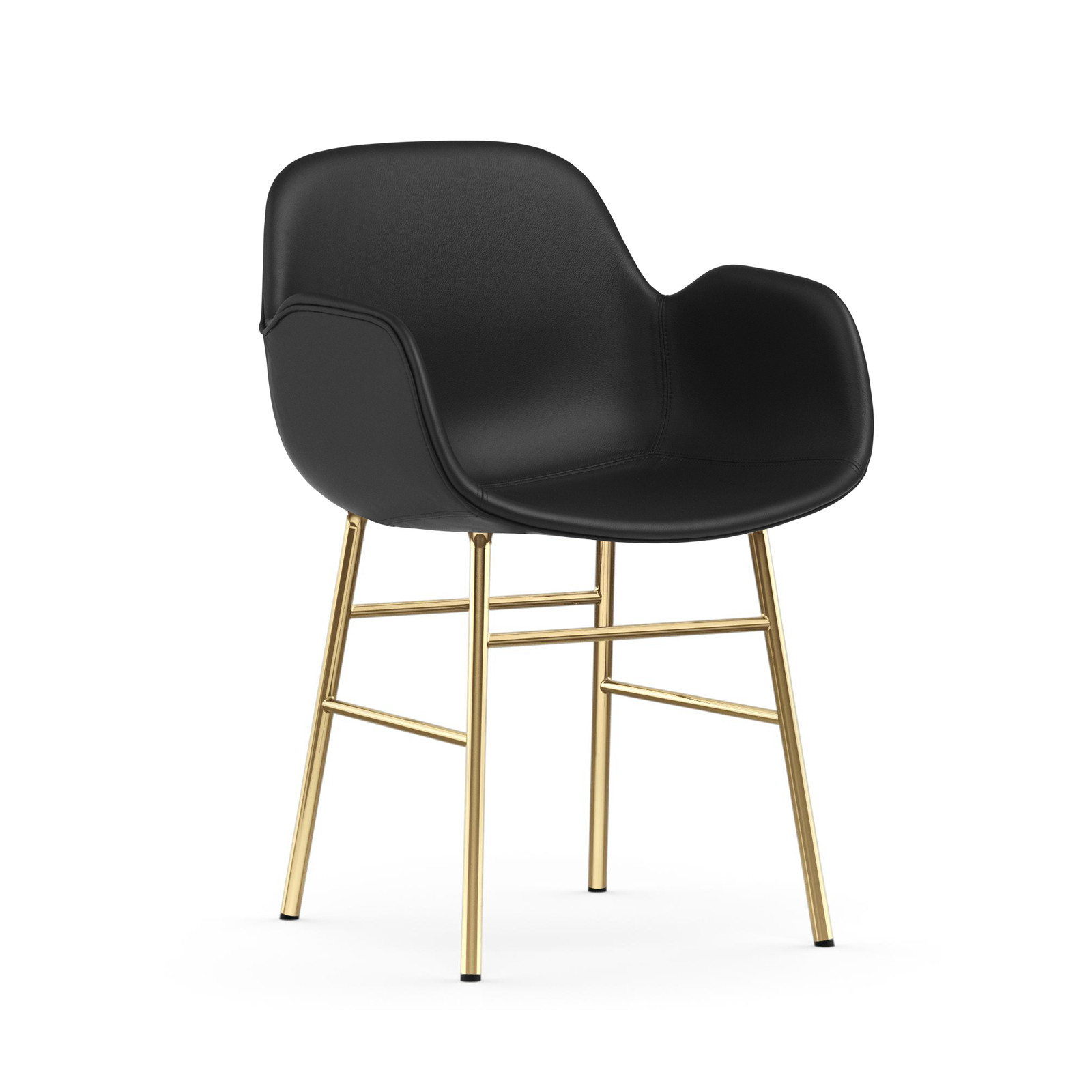 北歐餐椅推薦｜Normann Copenhagen 俐落扶手椅 (皮革款 / 金屬椅腳) Form Armchair Upholstery Ultra Leather 