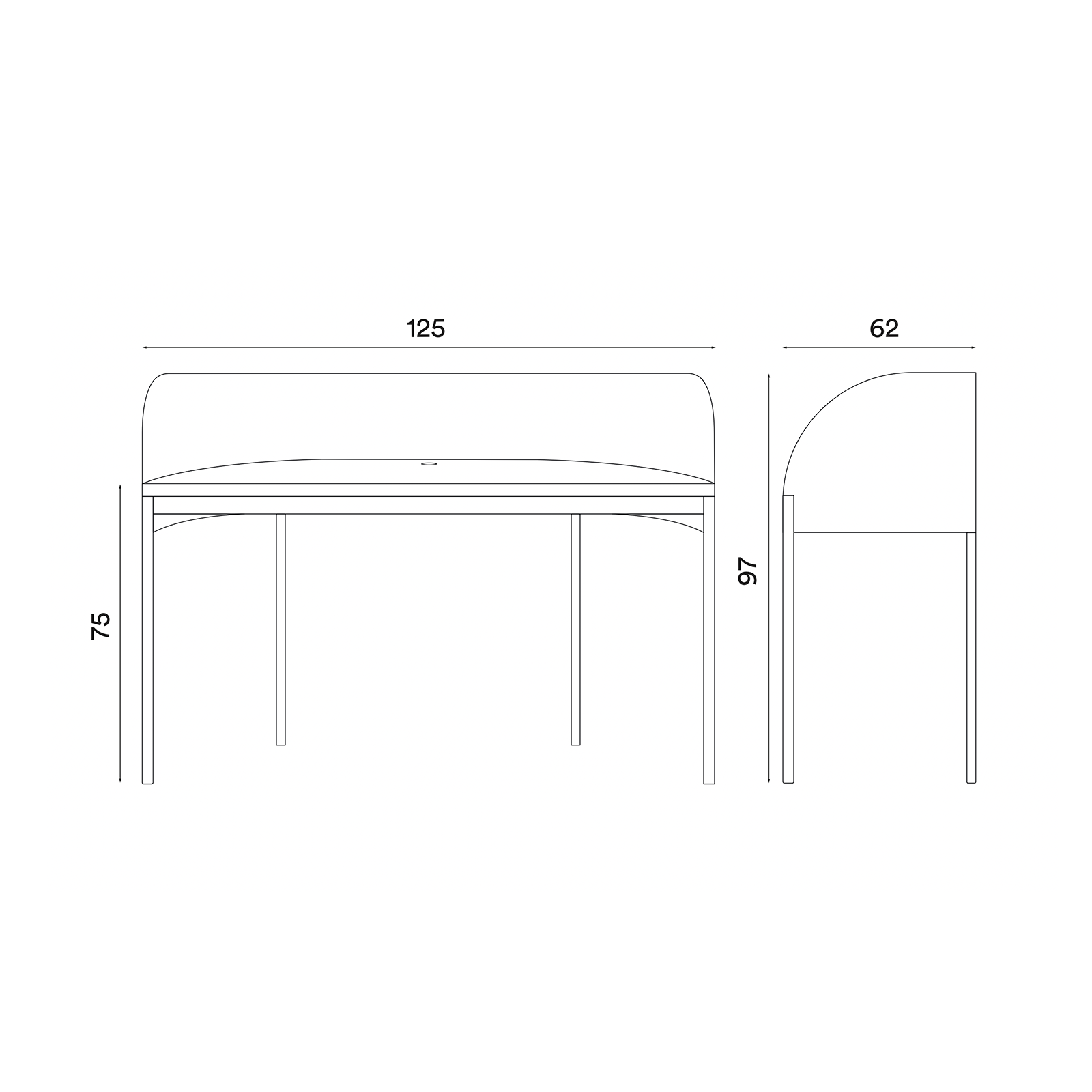 Northern Shelter 書桌 / 工作桌 (W125 cm)